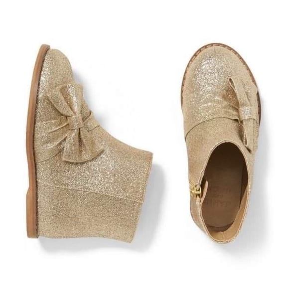 Janie and Jack Other - JANIE and JACK - Girls Gold Glitter Booties - NWT